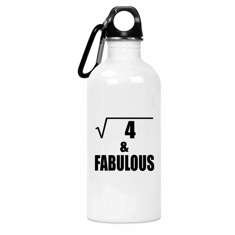 2nd Birthday Square Root of 4 & Fabulous - Water Bottle