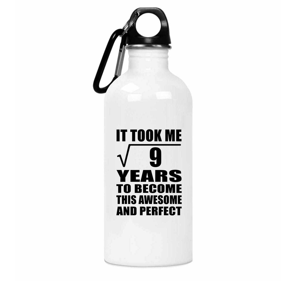 3rd Birthday Took Square Root of 9 Years To Awesome - Water Bottle