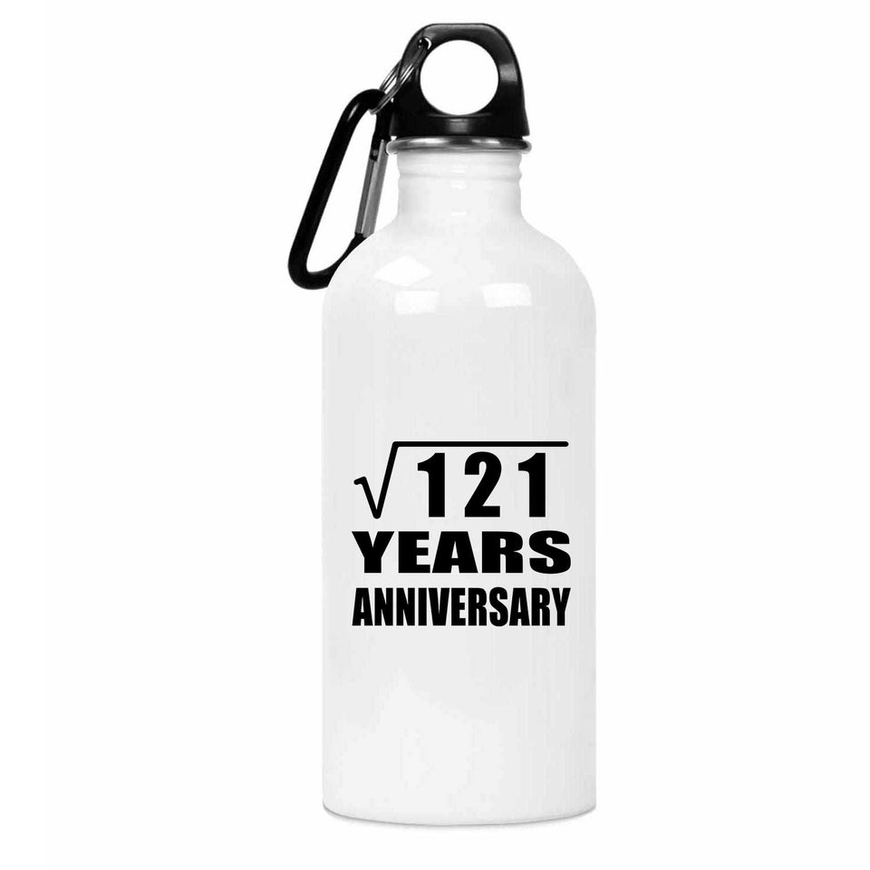 11th Anniversary Square Root of 121 Years Anniversary - Water Bottle