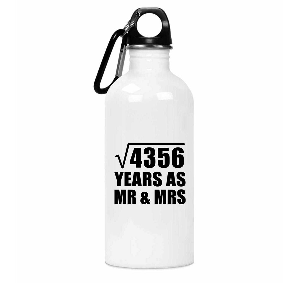 66th Anniversary Square Root of 4356 Years As Mr & Mrs - Water Bottle
