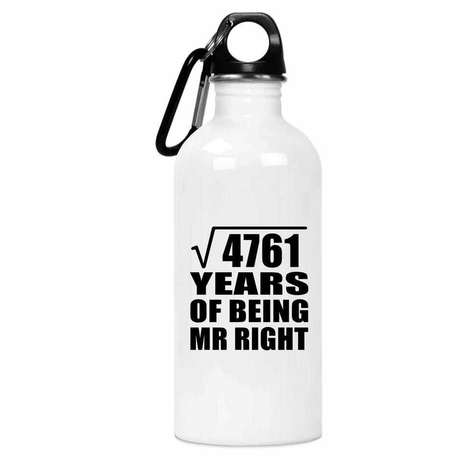 69th Anniversary Square Root of 4761 Years of Being Mr Right - Water Bottle