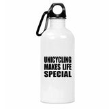 Unicycling Makes Life Special - Water Bottle