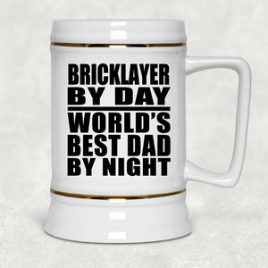 Bricklayer By Day World's Best Dad By Night - Beer Stein