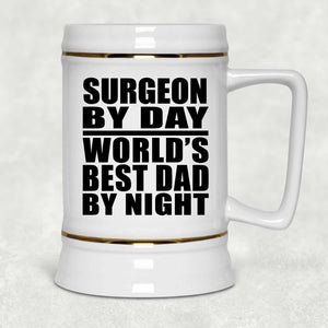 Surgeon By Day World's Best Dad By Night - Beer Stein