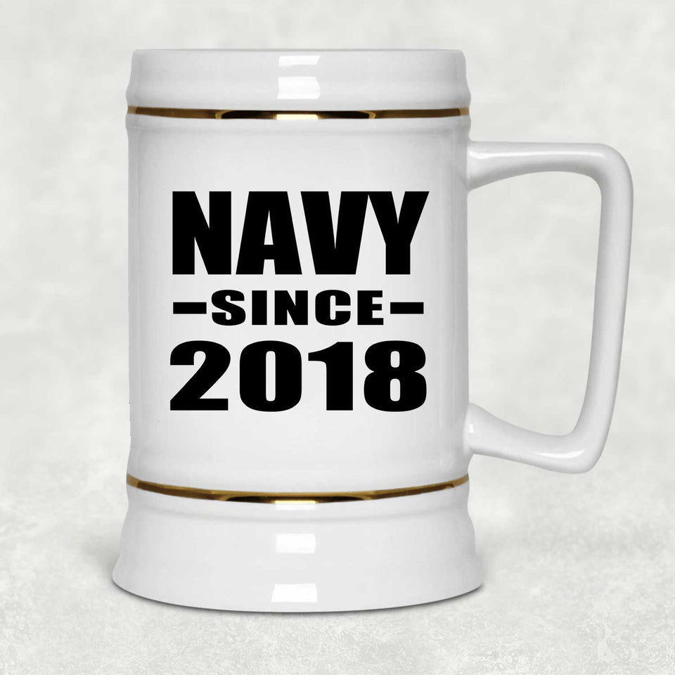 Navy Since 2018 - Beer Stein