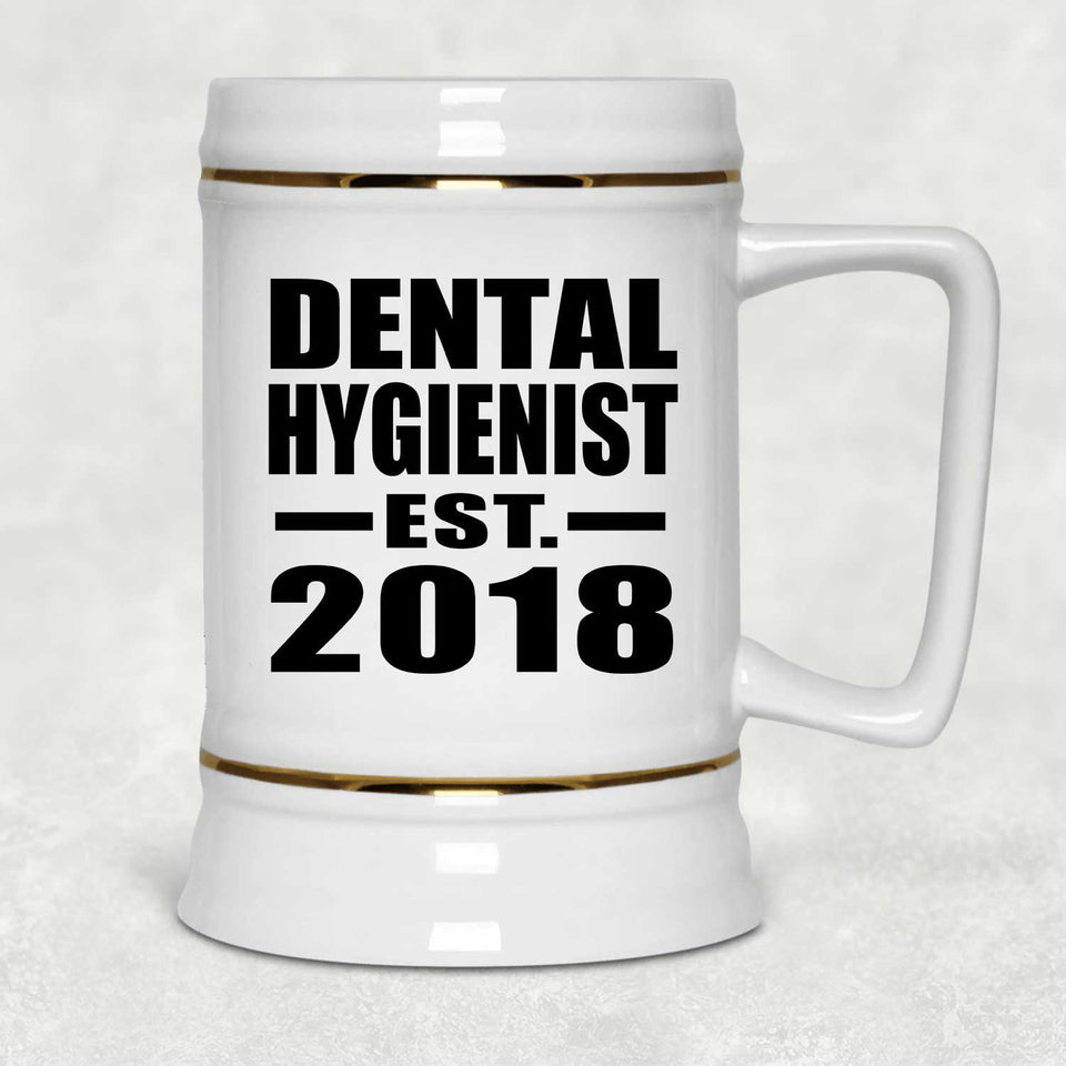 Dental Hygienist Established EST. 2018 - Beer Stein