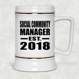 Social Community Manager Established EST. 2018 - Beer Stein