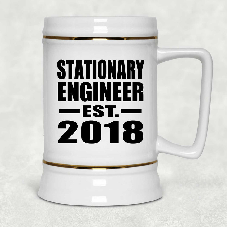 Stationary Engineer Established EST. 2018 - Beer Stein