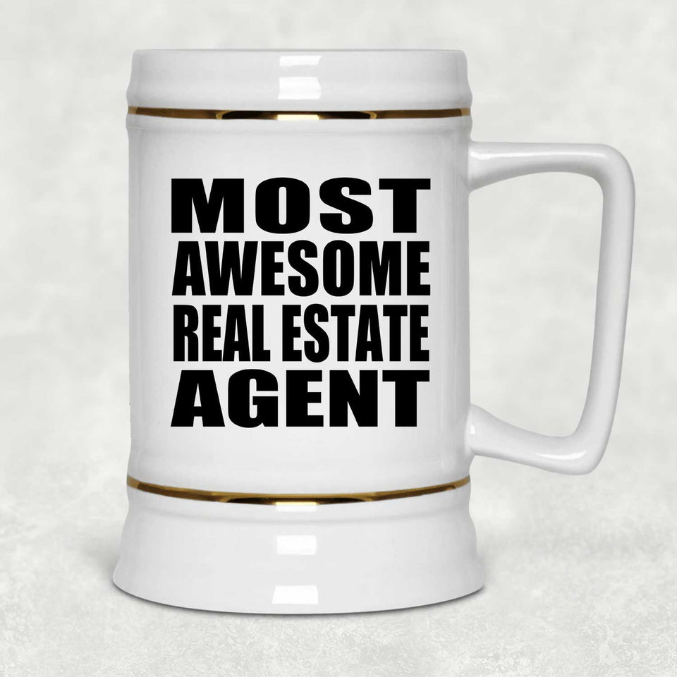 Most Awesome Real Estate Agent - Beer Stein
