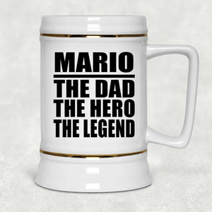 Mario The Dad The Hero The Legend - Beer Stein