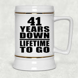 41st Anniversary 41 Years Down Lifetime To Go - Beer Stein