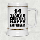 Happy 14th Anniversary 14 Years & Counting - Beer Stein