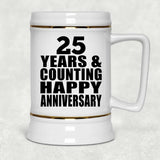 Happy 25th Anniversary 25 Years & Counting - Beer Stein