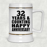 Happy 32nd Anniversary 32 Years & Counting - Beer Stein
