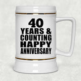 Happy 40th Anniversary 40 Years & Counting - Beer Stein