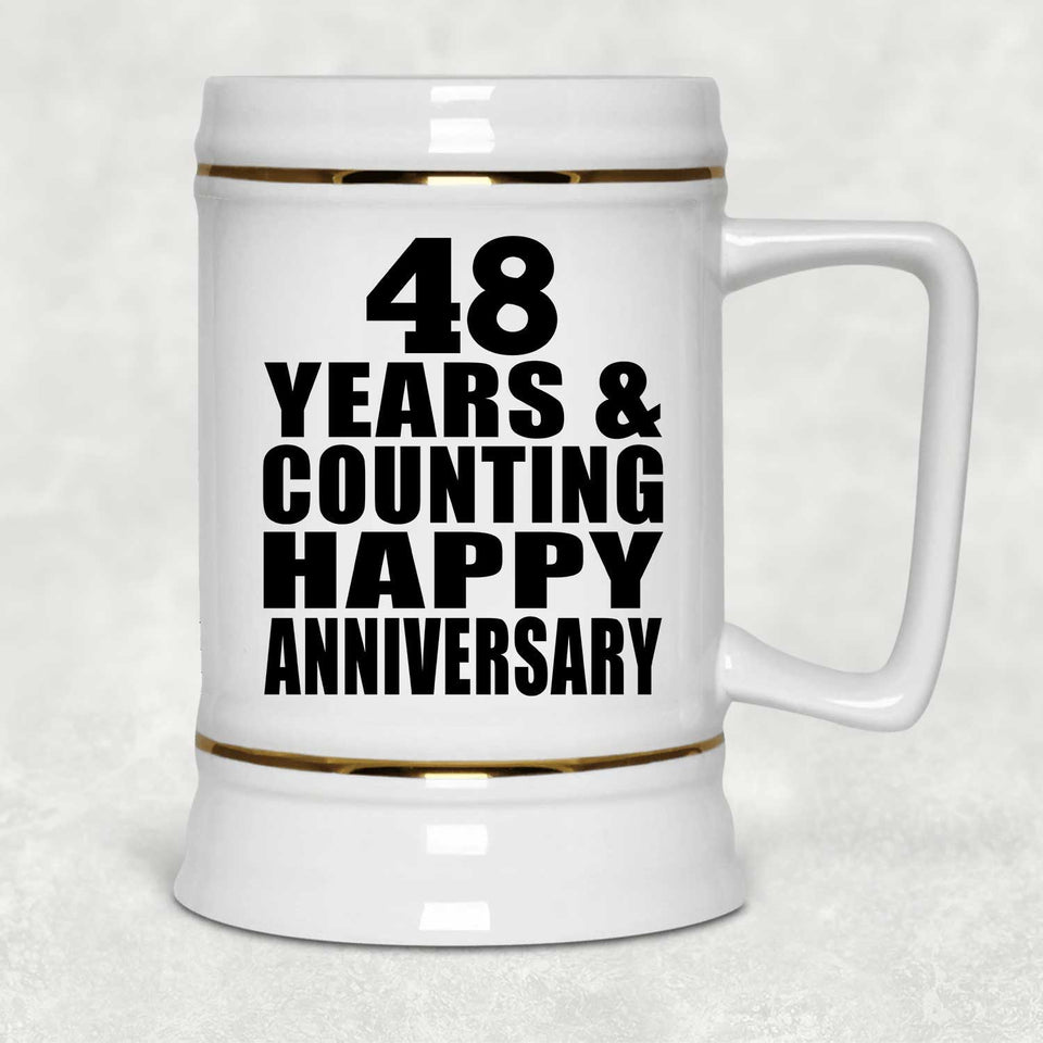 Happy 48th Anniversary 48 Years & Counting - Beer Stein