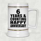Happy 6th Anniversary 6 Years & Counting - Beer Stein