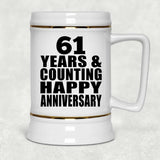 Happy 61st Anniversary 61 Years & Counting - Beer Stein