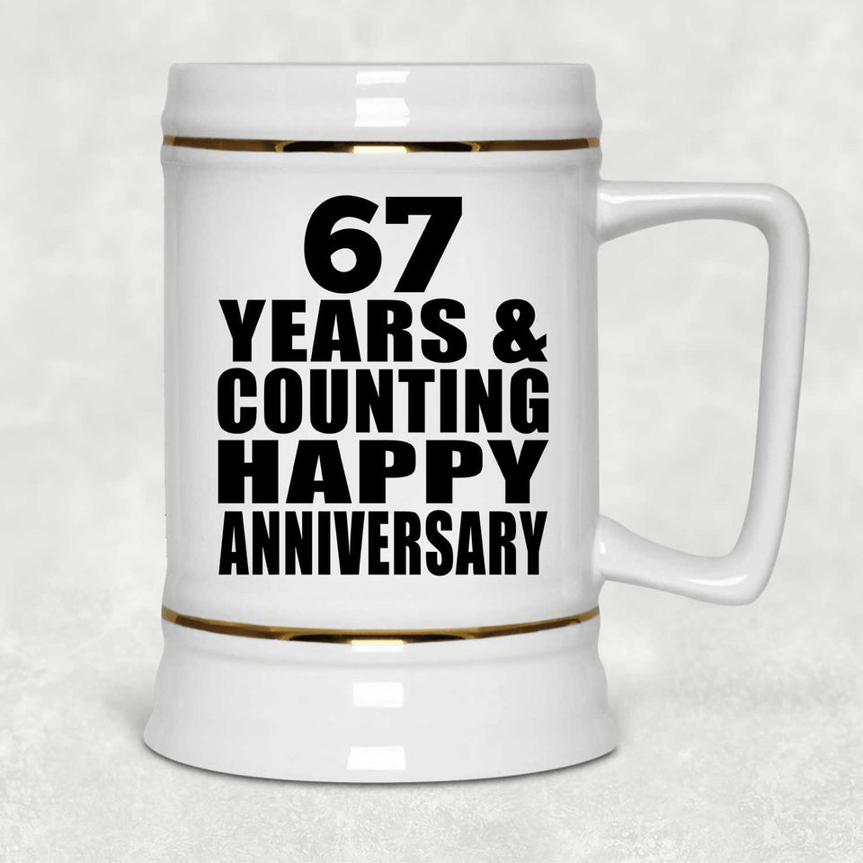 Happy 67th Anniversary 67 Years & Counting - Beer Stein