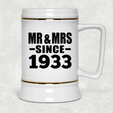 91st Anniversary Mr & Mrs Since 1933 - Beer Stein