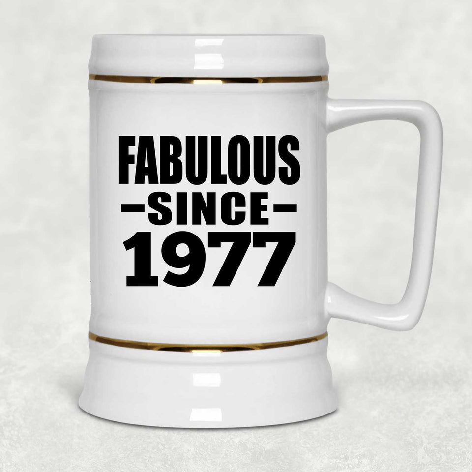 47th Birthday Fabulous Since 1977 - Beer Stein