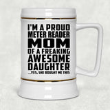 Proud Meter Reader Mom Of Awesome Daughter - Beer Stein