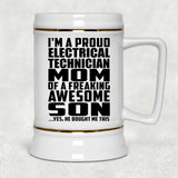 Proud Electrical Technician Mom Of Awesome Son - Beer Stein