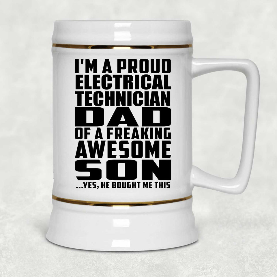 Proud Electrical Technician Dad Of Awesome Son - Beer Stein