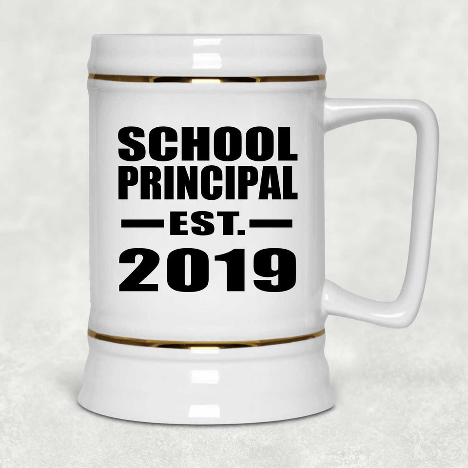 School Principal Established EST. 2019 - Beer Stein