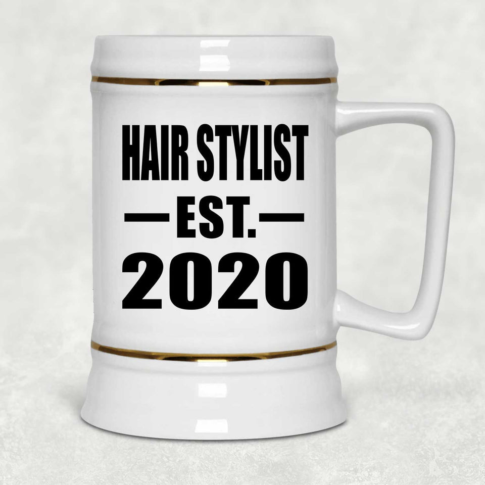 Hair Stylist Established EST. 2020 - Beer Stein