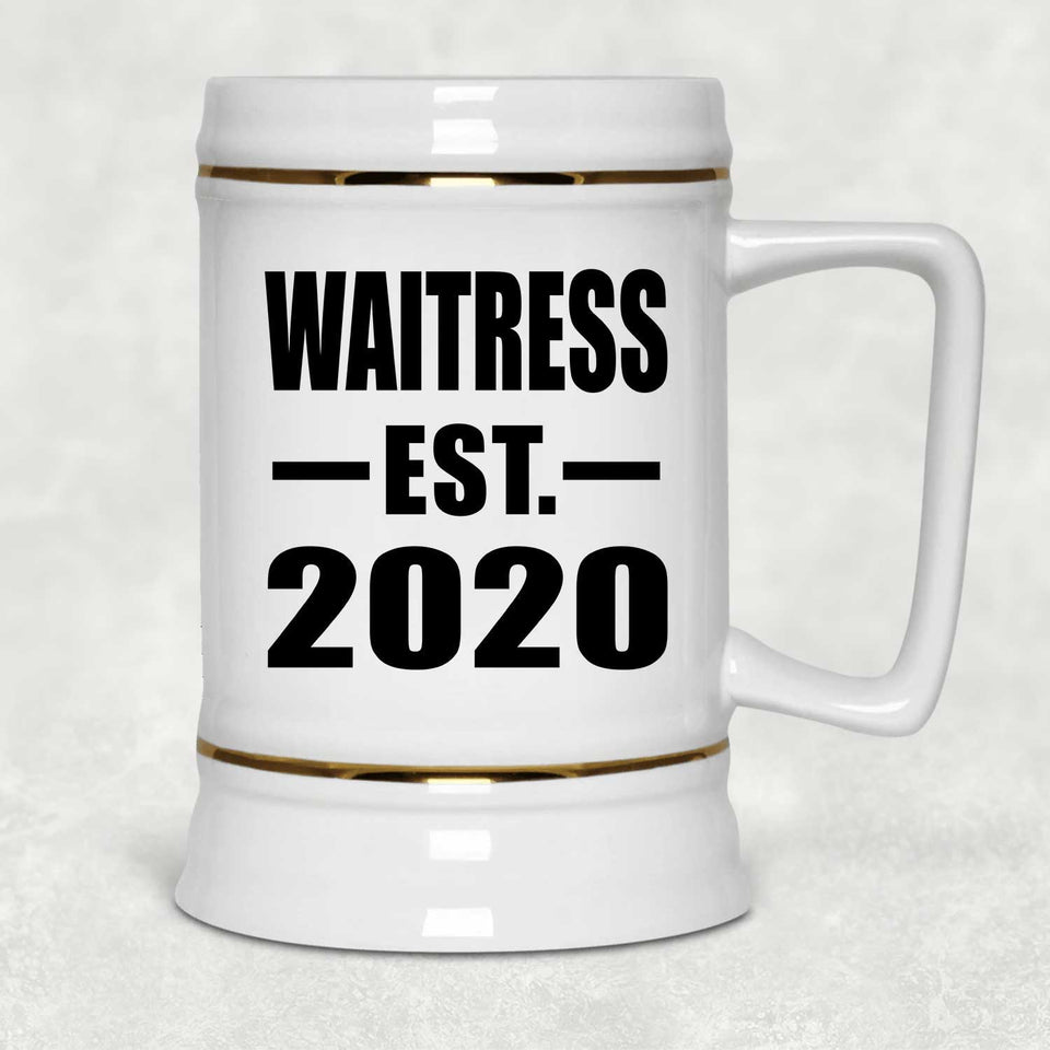 Waitress Established EST. 2020 - Beer Stein