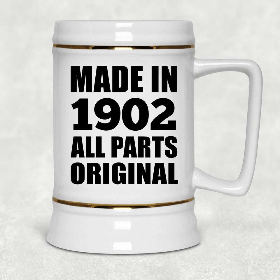 122nd Birthday Made in 1902 All Parts Original - Beer Stein