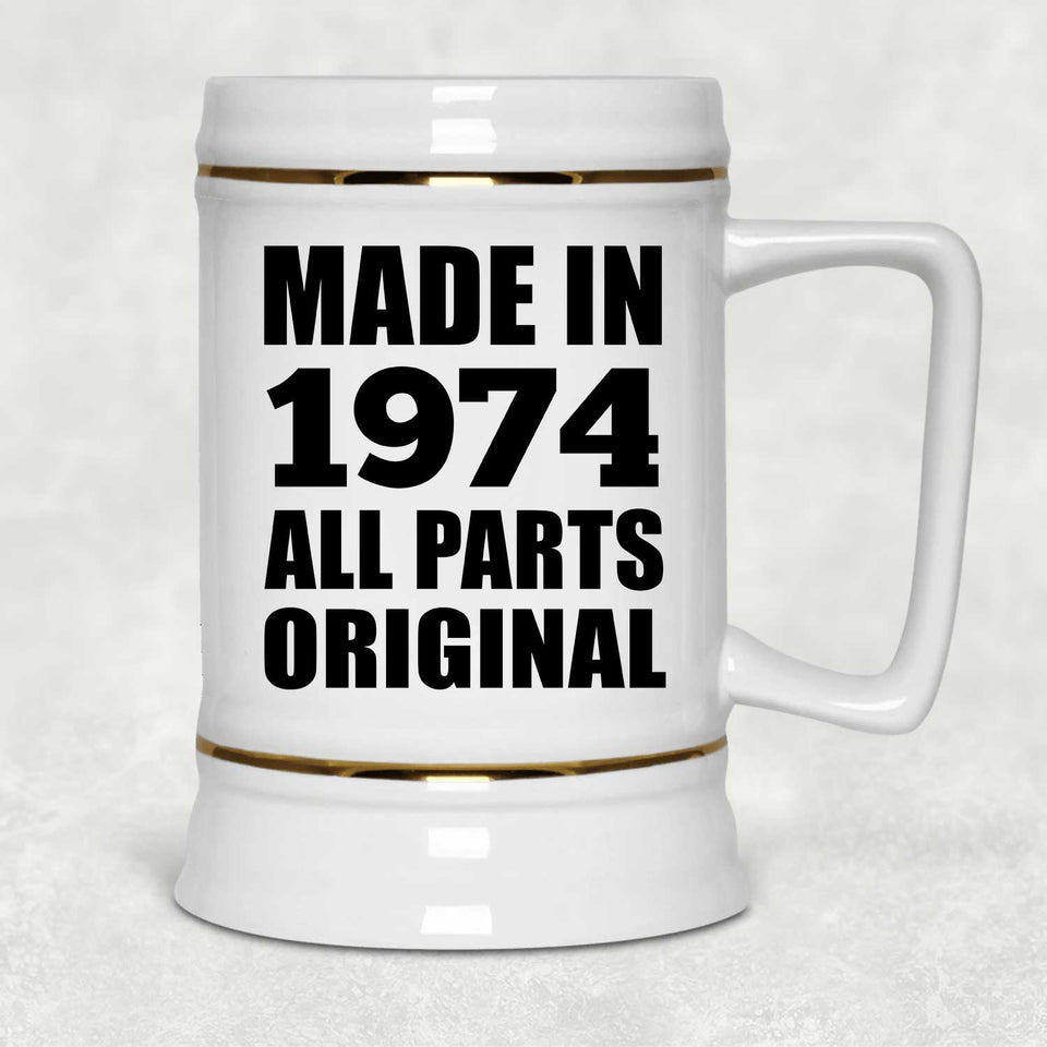 50th Birthday Made in 1974 All Parts Original - Beer Stein