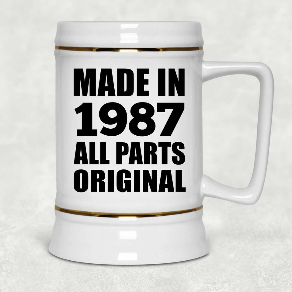 37th Birthday Made in 1987 All Parts Original - Beer Stein