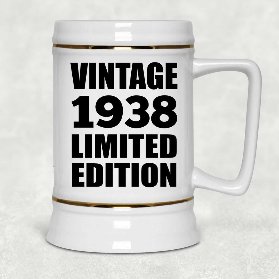 86th Birthday Vintage 1938 Limited Edition - Beer Stein
