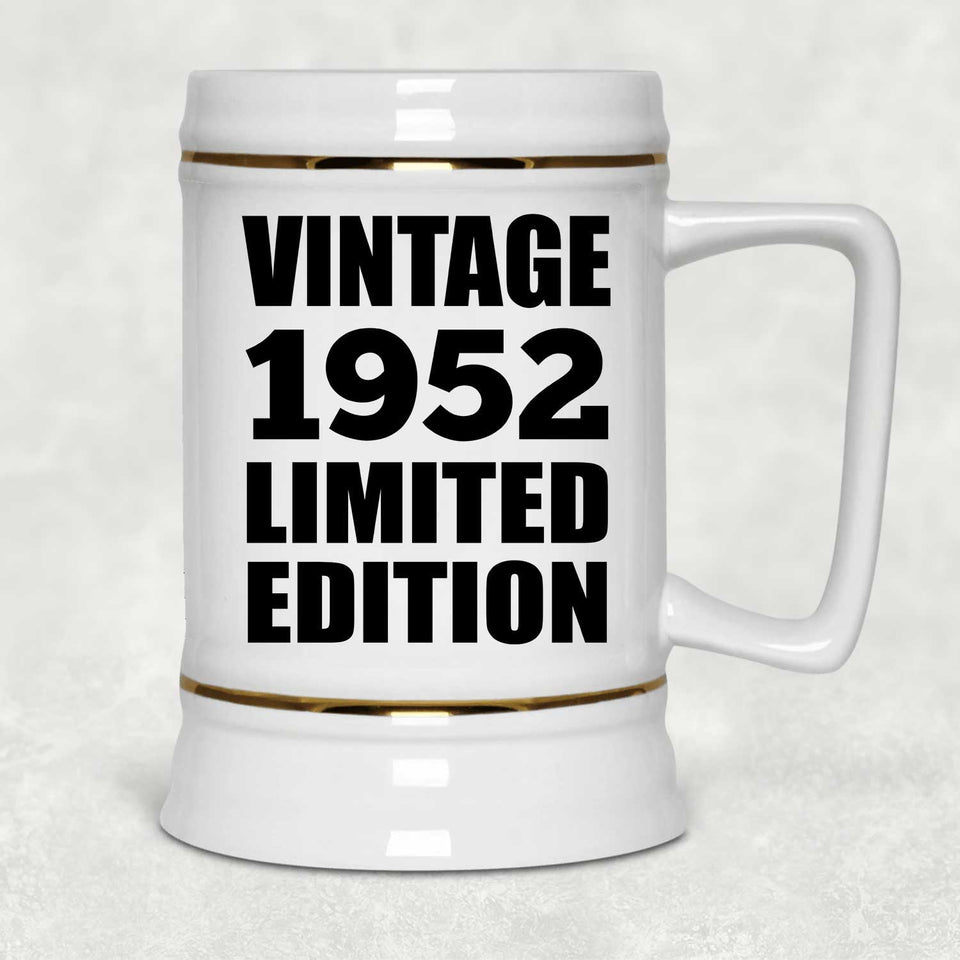 72nd Birthday Vintage 1952 Limited Edition - Beer Stein