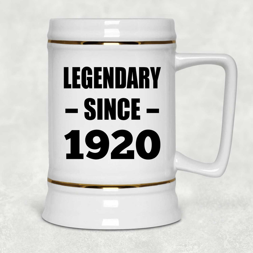 104th Birthday Legendary Since 1920 - Beer Stein