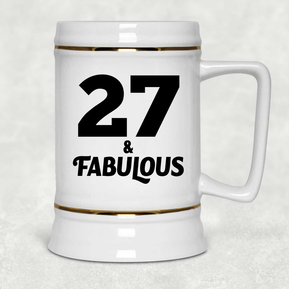 27th Birthday 27 & Fabulous - Beer Stein