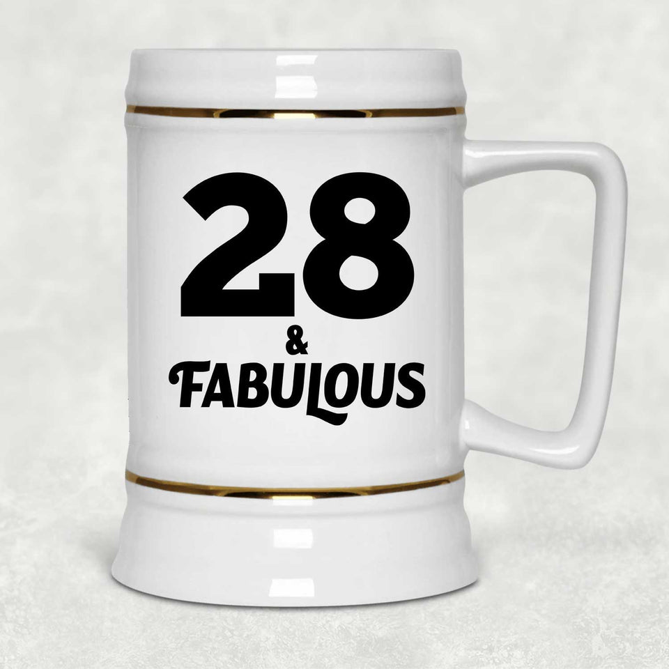 28th Birthday 28 & Fabulous - Beer Stein