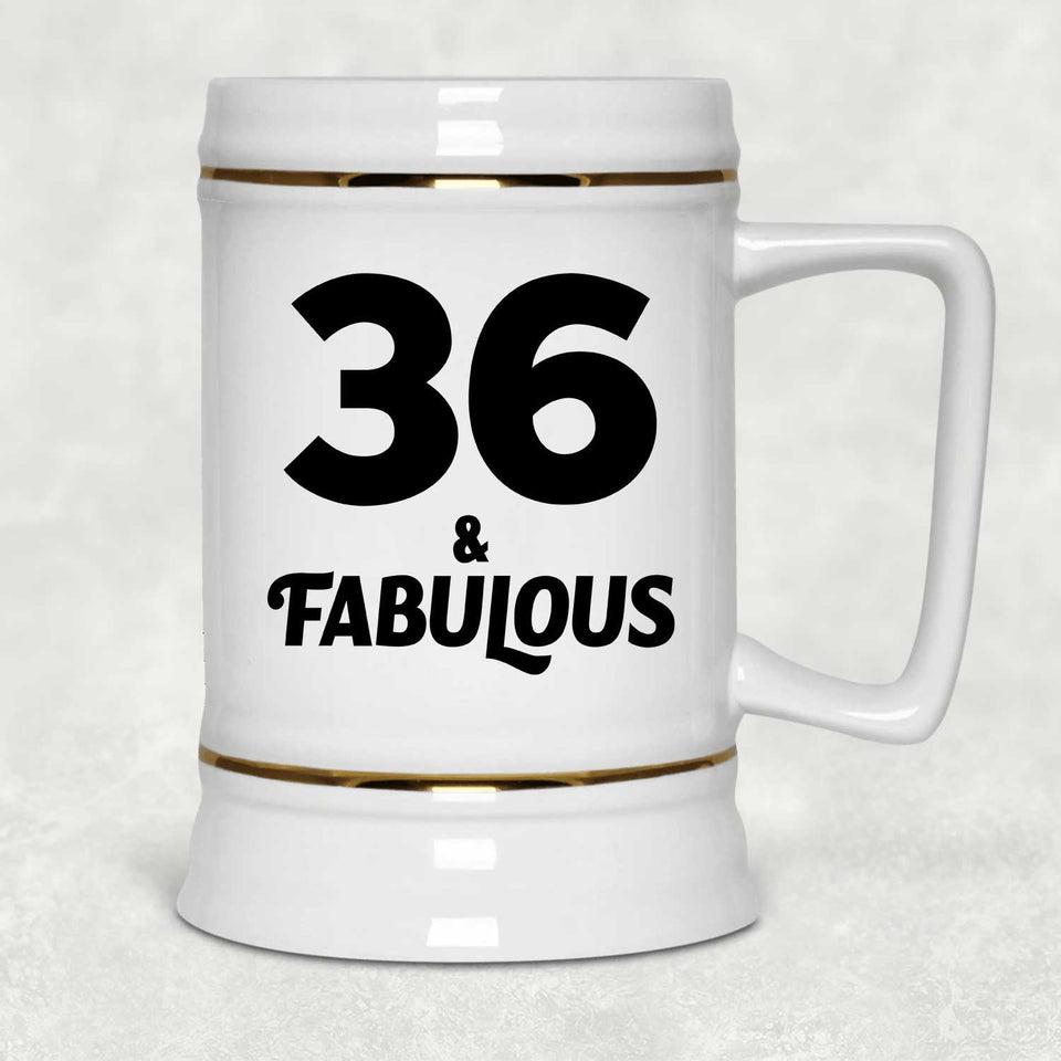 36th Birthday 36 & Fabulous - Beer Stein