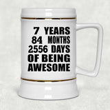 7th Birthday 7 Years 84 Months 2556 Days Of Awesome - Beer Stein