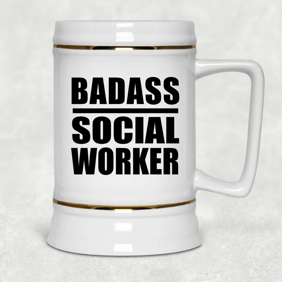 Badass Social Worker - Beer Stein