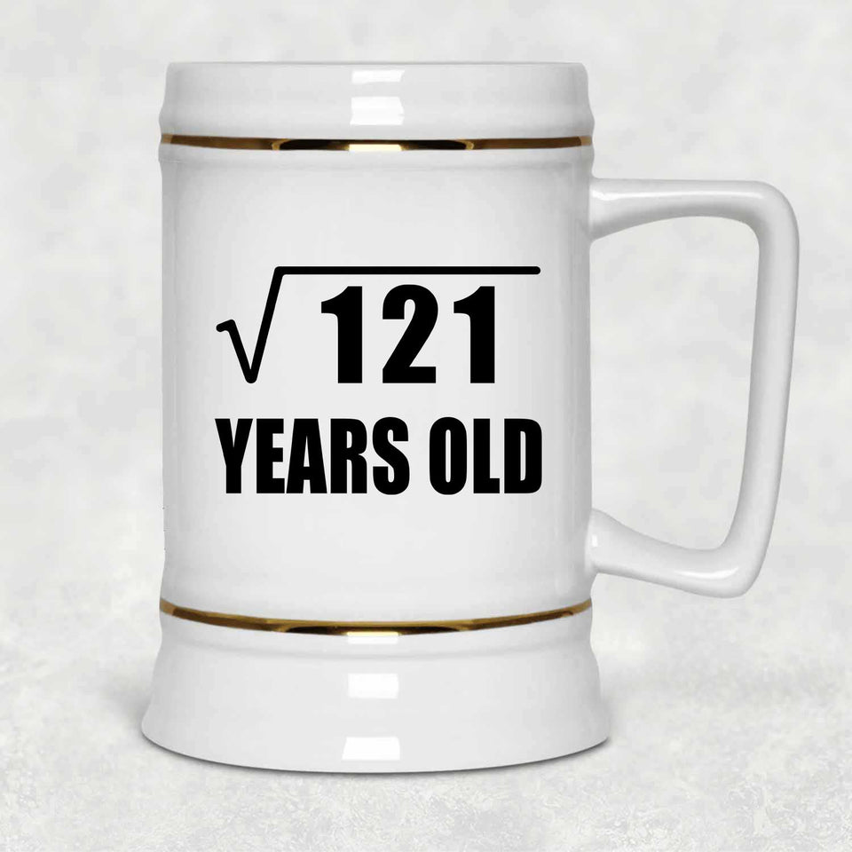 11th Birthday Square Root of 121 Years Old - Beer Stein