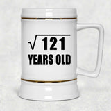 11th Birthday Square Root of 121 Years Old - Beer Stein