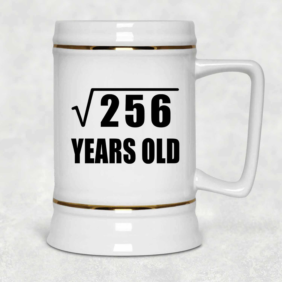 16th Birthday Square Root of 256 Years Old - Beer Stein