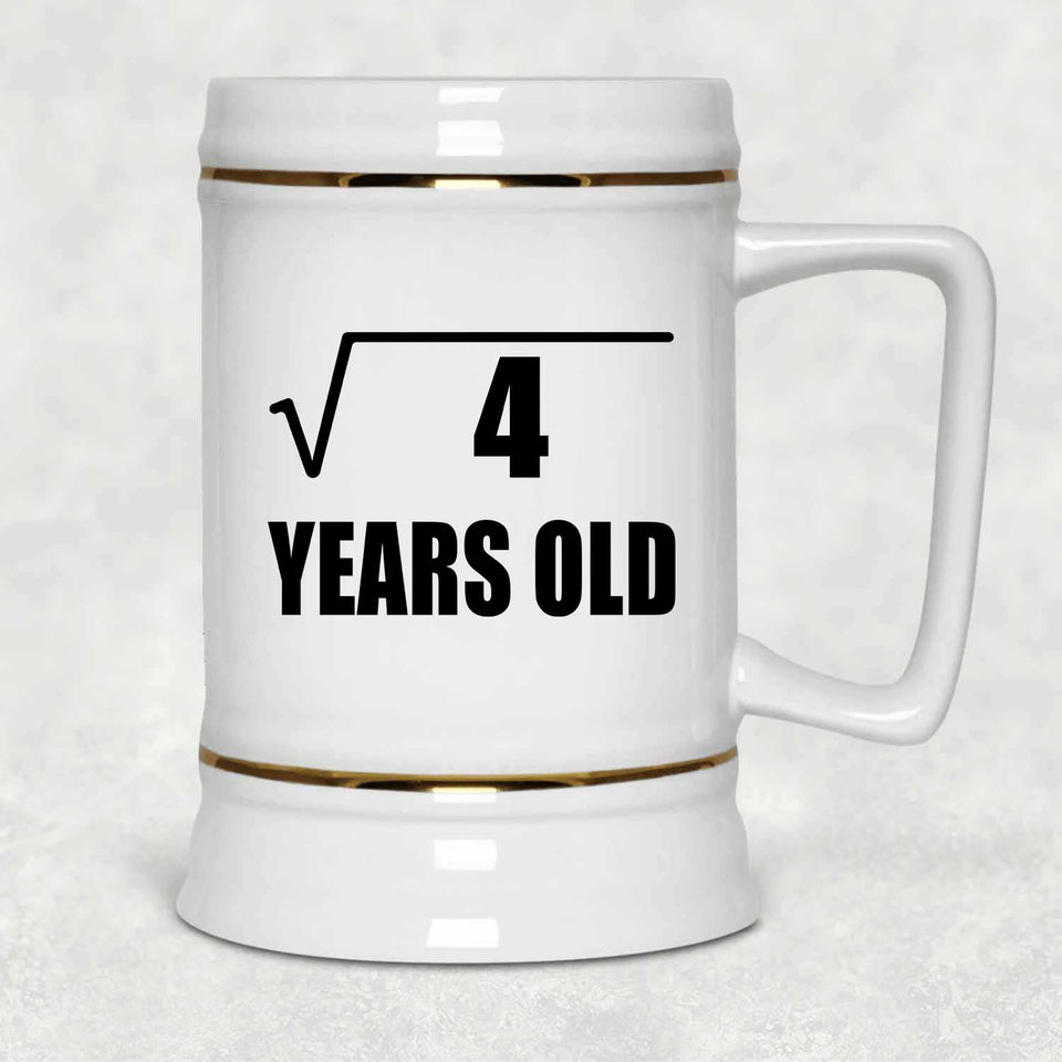 2nd Birthday Square Root of 4 Years Old - Beer Stein