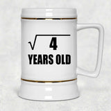 2nd Birthday Square Root of 4 Years Old - Beer Stein