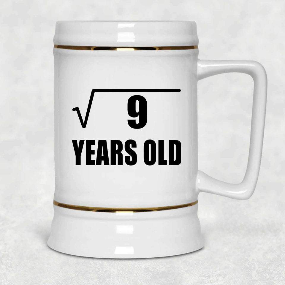 3rd Birthday Square Root of 9 Years Old - Beer Stein