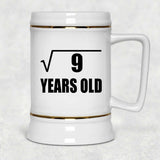 3rd Birthday Square Root of 9 Years Old - Beer Stein