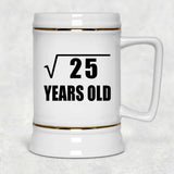 5th Birthday Square Root of 25 Years Old - Beer Stein